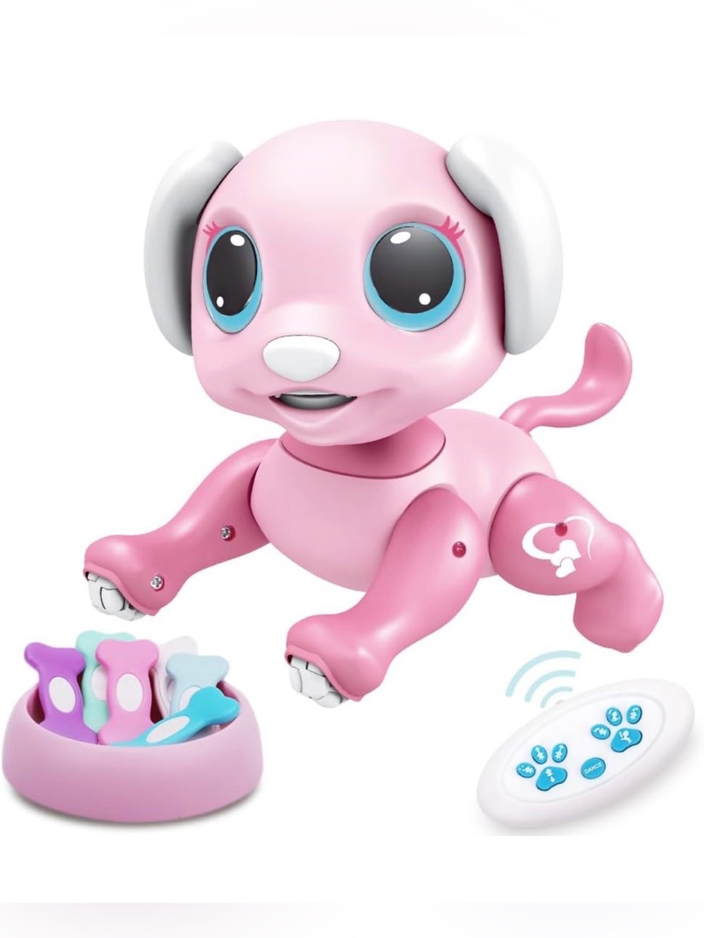 NIB Pink Interactive Remote-Controlled Puppy Toy, Gesture Sensing, Smart Pet
